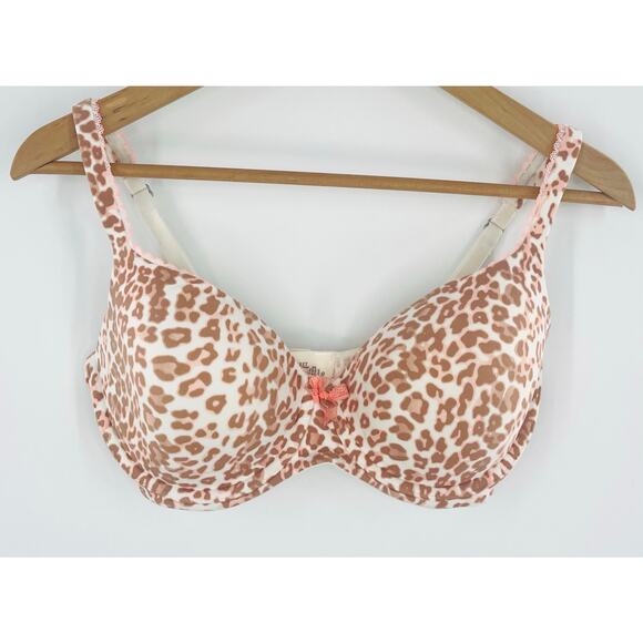 Body by VICTORIA Leopard Print Lined Demi Bra Victoria’s Secret Bra 34DD - Picture 1 of 6